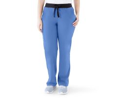 Varick AVE Women's Scrub Pants, Petite, Ceil Blue, Size XL