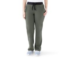 Varick AVE Women's Scrub Pants, Petite, Olive Green, Size 3XL