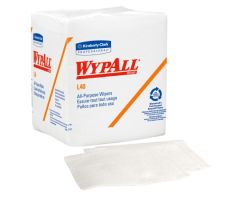 Task Wipe WypAll L40 Light Duty White NonSterile Double Re-Creped 12 X 12-1/2 Inch Disposable