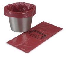 Kick Bucket Liner Medegen Medical Products 7 gal. Red Polyethylene 16 X 18 Inch