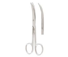 Enucleation Scissors Miltex 5 Inch Length OR Grade German Stainless Steel NonSterile Finger Ring Handle Half Curved Blunt Tip / Blunt Tip