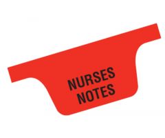 Chart Divider Tab - Nurses Notes - Paper - Side