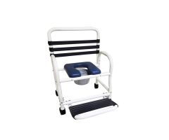 Patented Infection Control Shower Commode Chair DNE-435-4TWL-FF