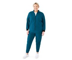 Solano AVE Women's Athletic Fit Scrub Jacket, Caribbean Blue, Size 3XL