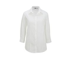 Women's Button-Up 3/4 Maternity Shirt, White, Size S