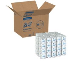 Toilet Tissue Scott Essential White 1-Ply Standard Size Cored Roll 1210 Sheets 4 X 4-1/10 Inch