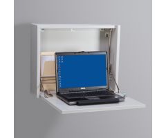 Laptop Wall Desk - Mahogany