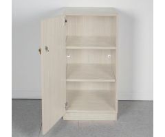 Base Cabinet w/ Locking Door, 18", Hinged Right, Maple w/ Crescent Pull Handle