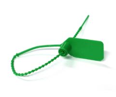 Tamper Evident Seal Pull-Tight Loks Numbered Green Plastic 9 Inch