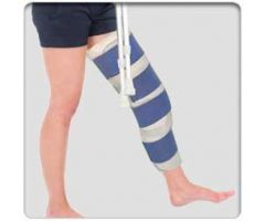 Knee Immobilizer Ezy Wrap One Size Fits Most Hook and Loop Closure Straps 20 Inch Length Left or Right Knee