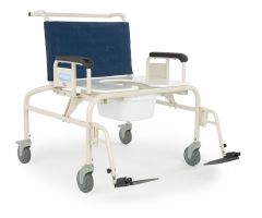 Shower/Commode Chair 28" Ss 750 Lb Rfa &Rft 21.7 Stf Lck Cstrs Push Hndl