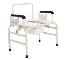 Commode,Bariatric Adj Hgt,26 750 Lb Adj Arm Hgt Powder Frame