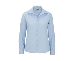 Women's 65% Polyester/35% Cotton Blouse, Blue, Size XS
