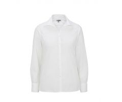 Women's 65% Polyester/35% Cotton Blouse, White, Size S