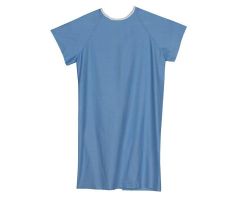 Gown Convalescent Polyester / Cotton Blend X-Large Unisex Blue NS Adult 1/Ea