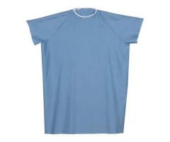 Gown Convalescent Cotton / Polyester Unisex Blue Adult Ea