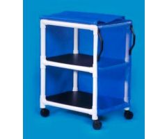 Linen Cart Standard Line PVC 2 Removable Shelves, 14-1/2 Inch Spacing 26 X 20 Inch
