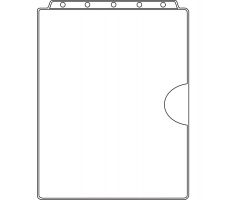 1-Pocket Record Protector - Top Punched - Side Open - Clear