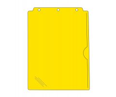 1-Pocket Record Protector - Top Punched - Side Open - Yellow