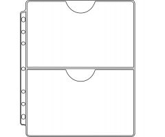 2-Pocket Record Protector - Side Punched - Top Open - Clear