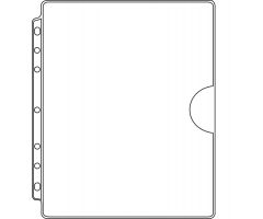 1-Pocket Record Protector - Side Punched - Side Open - Clear