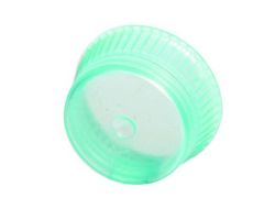 Uni-Flex Safety Cap Tube Closure Polyethylene Over-Locking Green 12 mm For 12 mm Culture Tubes and 13 mm Blood Collection Tubes