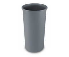 Trash Can Untouchable 22 gal. Round Gray LLDPE Open Top