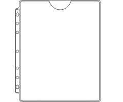 1-Pocket Record Protector - Side Punched - Top Open - Clear