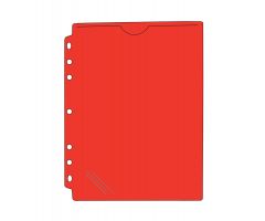 1-Pocket Record Protector - Side Punched - Top Open - Red