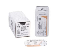 Absorbable Antibacterial Suture with Needle Monocryl Plus Poliglecaprone 25 with Irgacare MP Antibacterial Suture P-3 3/8 Circle Precision Reverse Cutting Needle Size 5 - 0