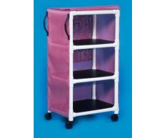 Linen Cart Standard Line PVC 3 Removable Shelves, 14-1/2 Inch Spacing 26 X 20 Inch