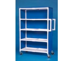 Linen Cart PVC Tubing 4 Shelves, 15 Inch Spacing 50 X 24 Inch