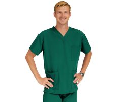 Madison AVE Unisex Stretch Scrub Top with 3 Pockets, Hunter Green, Size 4XL