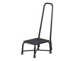 Step Stool with Handrail McKesson Bariatric 1-Step Powder Coated Steel 8-3/4 Inch Step Height