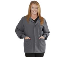 Lincoln AVE Unisex Stretch Scrub Jacket with 3 Pockets, Charcoal, Size 3XL