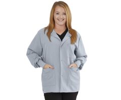 Lincoln AVE Unisex Stretch Scrub Jacket with 3 Pockets, Gray, Size XS