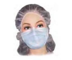 Surgical Mask Comfort-Plus  Pleated Tie Closure One Size Fits Most Blue NonSterile Not Rated Adult