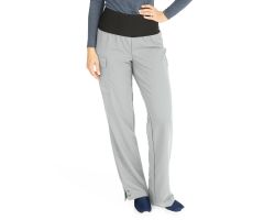 Ocean Ave Women's Stretch Wide Waistband Scrub Pants with Cargo Pocket, Gray, Regular Inseam, Size 2XS