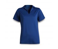 Women's Flat Knit Performance Polo Shirt, Royal Blue, Size L