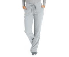 Melrose AVE Women's Stretch Boot-Cut Scrub Pants with Drawstring/Elastic Waist, Gray, Regular Inseam, Size 2XL