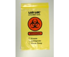 Specimen Transport Bag with Document Pouch Lab-Loc 6 X 9 Inch LDPE Zip Closure Biohazard Symbol / Storage Instructions NonSterile, 560272PK