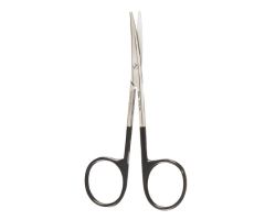 Plastic and Reconstructive Surgery Scissors Miltex SuperCut 4-1/2 Inch Length OR Grade German Stainless Steel NonSterile Finger Ring Handle Curved Blades Blunt Tip / Blunt Tip