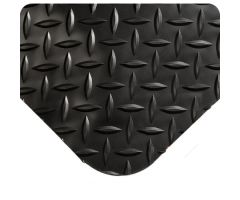 Anti-Fatigue Floor Mat Diamond-Plate SpongeCote 2 X 3 Foot Black PVC / Nitrile Infused Sponge