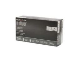 MICROFLEX MidKnight Nitrile Exam Gloves Large Black Non-Sterile 100/Bx