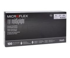 MICROFLEX MidKnight Nitrile Exam Gloves X-Small Black Non-Sterile 100/Bx