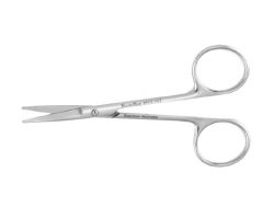 Iris Scissors MeisterHand Knapp 4 Inch Length Surgical Grade Stainless Steel NonSterile Finger Ring Handle Straight Blunt Tip / Blunt Tip