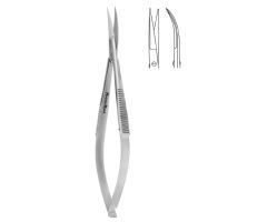 Stitch Scissors MeisterHand Westcott 4-1/2 Inch Length Surgical Grade Stainless Steel NonSterile Finger Ring Handle Curved Sharp Tip / Sharp Tip