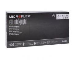 MICROFLEX MidKnight Nitrile Exam Gloves 2X-Large Black Non-Sterile 10 BX/CA