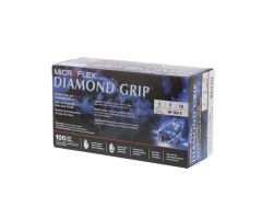 Gloves exam diamond grip powder-free latex 9.5 in small natural 100/bx, 10 bx/ca