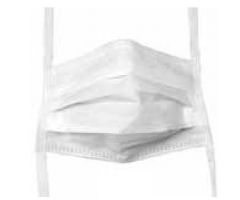 Surgical Mask Sensitive Skin Anti-fog Foam Pleated Tie Closure One Size Fits Most White NonSterile ASTM Level 1 Adult